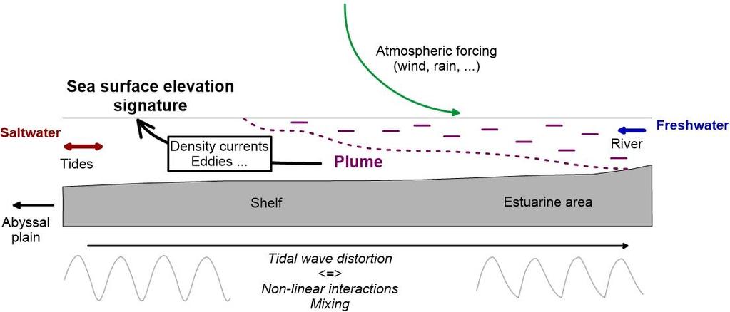 2 Introduction Tides Plume = ocean - estuary interface River discharge Coastal circulation Wind How do these forcings interact to forme