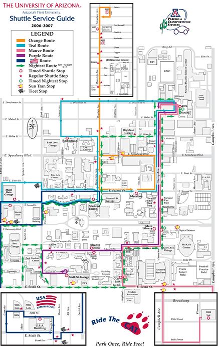 Exhibit 3-28 EXISTING CATTRAN SERVICE MAP Source: UA Parking and
