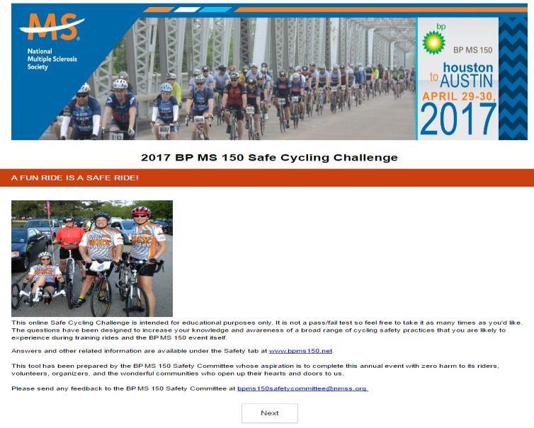can safely enjoy riding the BP MS 150 and other group rides Course Schedule Coming Soon!