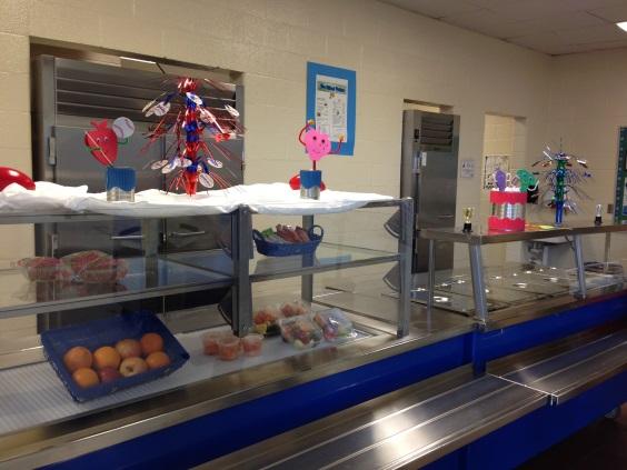 5. Make the cafeteria feel special with music, sports- themed decorations, guest
