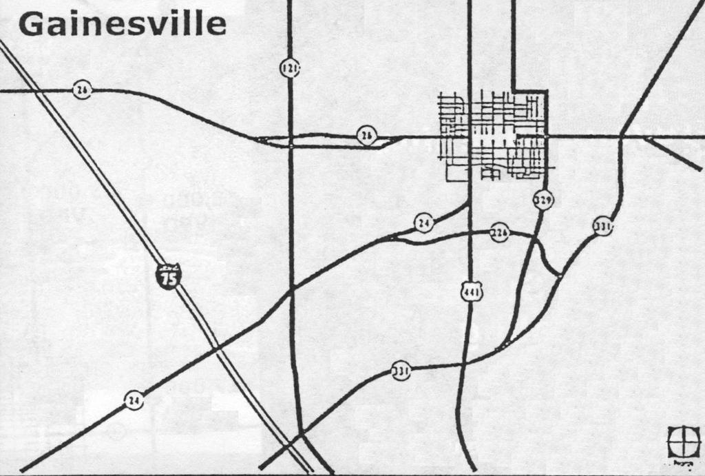 The multimodal philosophy for the SR 26/University Avenue corridor was supported by an analysis of alternative east-west routes through Gainesville by Glatting, Jackson, et al.
