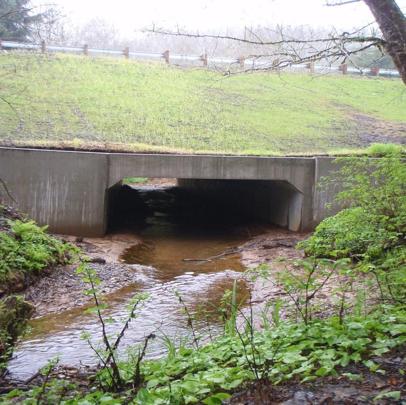 FIGURE - A round culvert was replaced with stream simulation designed. m ( 