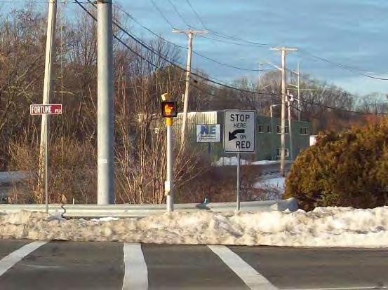Road Safety Audit Route 16 (East Main Street), Milford, MA Enhancements: To assist drivers in preparing for the eastbound merge, advanced warning signage could be installed, which could reduce the