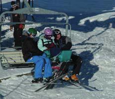 4 4 Trackers should have their outriggers in the ski position at loading to prevent them getting pulled under the chair.