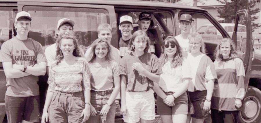 1992-1993 FLA Nationals Anaheim Front: Rachel Lucas, Sarah Wolff, Krista Alberg, Mary Forsberg,