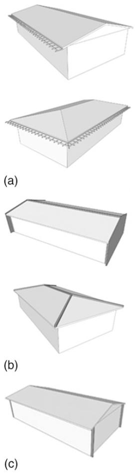 Figure 2-4. Architectural elements used in pressure reduction testing [Bitsuamlak et al., 2013] 2.5.