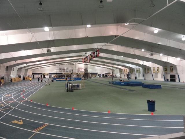 During these renovations, the Indoor Track Building's six-lane track switched from a tartan-surface to Durathon-surface, and the pole vault, long jump and high jump pits were moved into the middle of