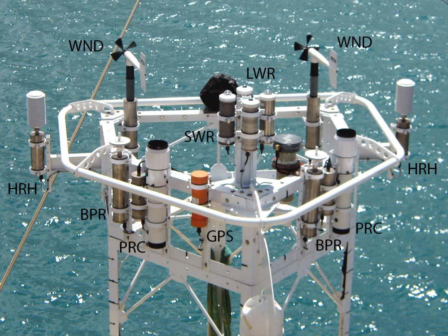 d. Buoy Instrumentation i. ASIMET Meteorological instrumentation on the buoy tower top is shown in Figure 8.