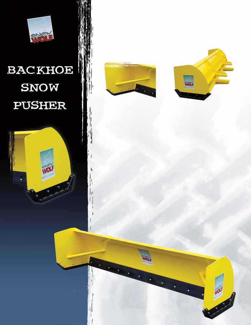 BACKHOE SNOW PUSHER Snow Pusher for use with Backhoe Loaders (14,000 24,000 lb.