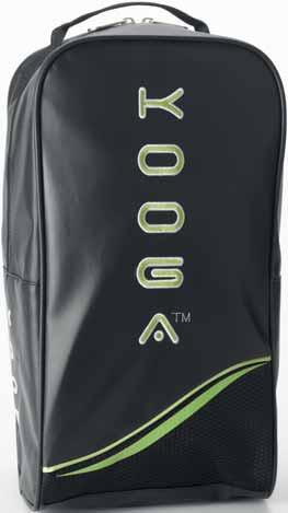Adjustable shoulder strap with padded duraplush non slip shoulder pad. Large KooGa print to the front of the bag. U shaped entry. Flat front pocket.