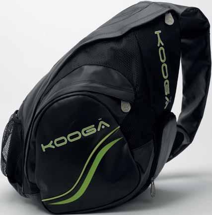 Large vertical embroidered KooGa to front of bag. Contrast colour metal embossed K zip puller. Pull out/shake clean lining with handle. Breathable. Contrast colour rolled piping.