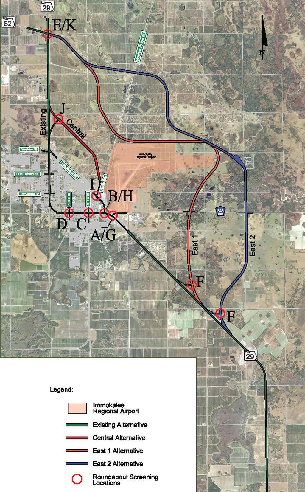 Exhibit 1 SR 29 Alternatives and Potential Roundabout Locations