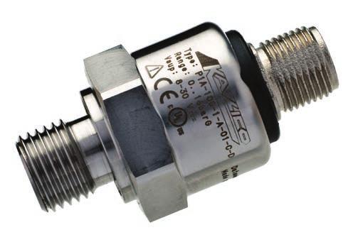 7/16-20UNF-2A or 2B with Schrader Deflator Housing Material 304 Stainless steel 1.4301 Output Signal 4-20 ma, 0-10 VDC, 0.5-4.