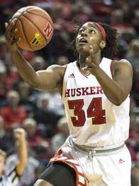 HUSKERS.COM @HUSKERSWBB #HUSKERS 9 had 11 points, eight rebounds and three assists at Indiana (Feb. 17). The 5-10 guard from Arlington, Tenn.