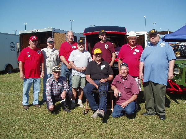 MEMBERS ATTENDING the Second Annual HCR Builders Meet At the Cotton Ginning Fair, Dallas, NC L to R Standing: Lee Thevenet, Dennis Anderson, Terry Beasley, Richard Huffman, Mike Chambers, Louie Lippo