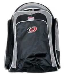 Carolina Hurricanes Gym Bag 3 Points Coil 19" Duffel 600d Poly Canvas, 14"H x 19"W x 13"D, Color: Gray Large main compartment with U-shaped zippered opening.