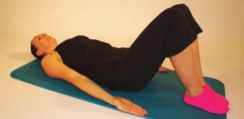 Warm Up - Supine Starting position Supine legs together, knees bent, feet flat on the floor, palms facing the ceiling (B R) Squeeze knees Step 1 Squeeze knees - from starting position use adductors