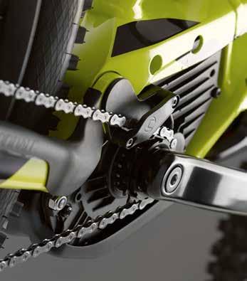 It allows ultra short chainstays and aligns the pivot so that suspension action is unaffected by motor and pedal torque, no pulleys or linkages needed!
