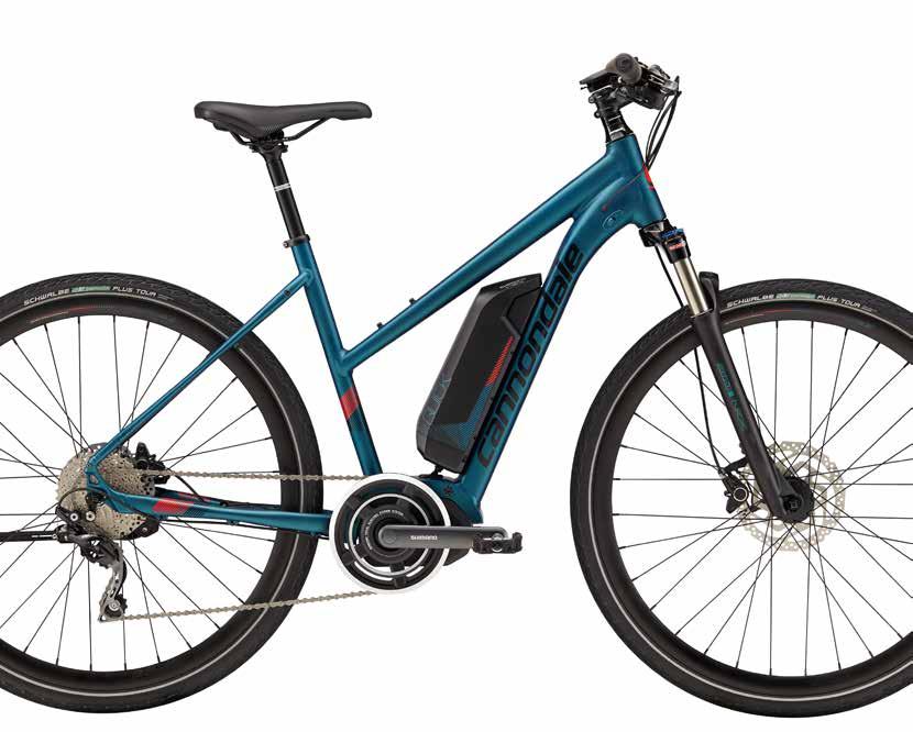E-SERIES SPORTIVE TOURING KEY TECNOLOGIES: SmartForm C2 Alloy Construction SAVE Micro-Suspension Shimano STEPS E6000 Drive System Reflective sidewall tires Rack and Fender Mounts Available in Women's