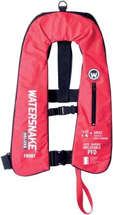 MARINE NETTING ACCESSORIES 116 Deluxe Auto / Manual Inflatable PFD Level 150 - AS4758.1 standard. Our new Deluxe Auto/Manual Inflatable PFD lifejacket is comfortable to wear all day.