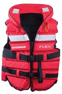 Level 150 - AS4758:2015 standard. NEW FOR 2017! The Flex PFD series is a high quality, comfortable PFD featuring an attractive design with large arm holes for freedom of movement.