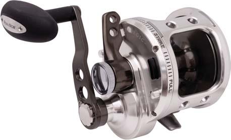 Fin-Nor Overhead Reels PELAGIC 2-STAGE CAM The cam system in our Marquesa Pelagic reels give you more control in settings below the strike position and a steeper control curve when more-than-strike