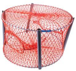 Deluxe Heavy Duty 4 Entry Crab Pot (35084) Designed in conjunction with professional fishers, this net is made using the best quality materials: heavy-duty mesh with a sewn in bait bag, hot