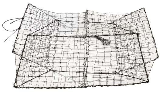 Rectangle Crab Trap4mm Gauge, XL (06965) This rectagular crab trap is manufactured from 4mm galvansed steel with strong black mesh for durability and strength.
