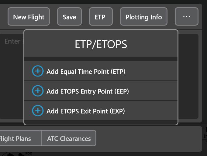 Editing the route 3. Do one of the following actions: If this point is the first ETP that you are adding, tap Add Equal Time Point (ETP).