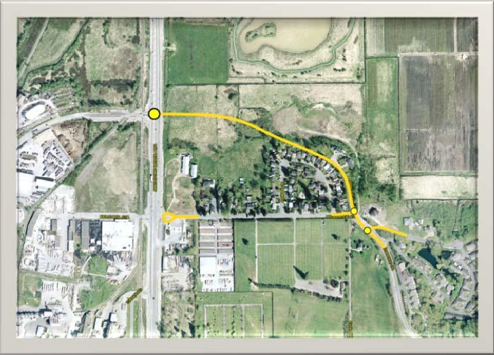 TRANSPORTATION MASTER PLAN ELEMENTS ELMWOOD DRIVE EXTENSION The Elmwood Drive extension will connect with the existing McCallum Road / Highway 11 signalized three-leg intersection to create a