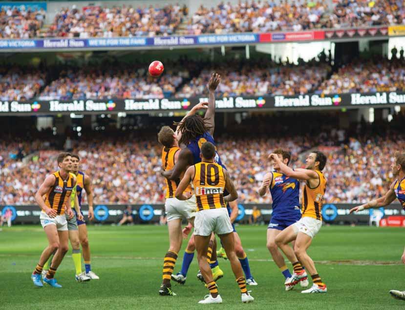 CRICKET 2015/16 YOUR GUIDE TO THE 2016 AFL SEASON AT THE MCG FOOTBALL 2016 The MCG will again be the centrepiece of the AFL season, with 46 home and away matches in 2016, one more than last year.
