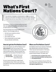 Where to find more information Legal Aid BC has free information about First Nations court and Gladue rights What s First Nations Court?