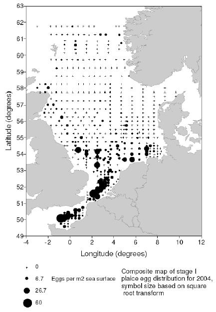 Figure 1 - Distribution of Pleuronectes platessa in European area