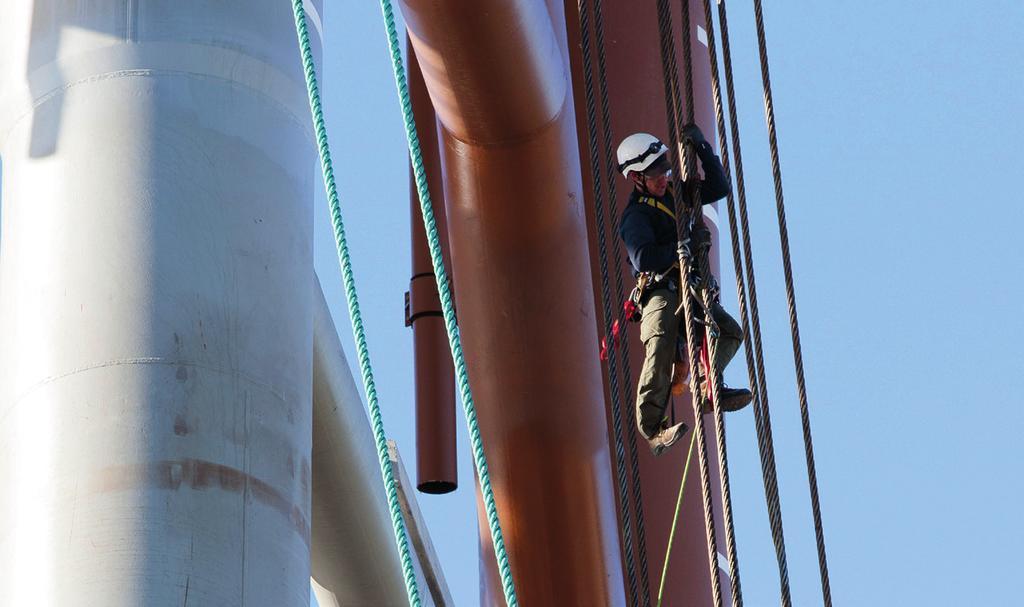 ROPE ACCESS WORK Rope access can only be used when the risk assessment has concluded that in the current circumstances the work in question can be executed safely and that use of any safer work