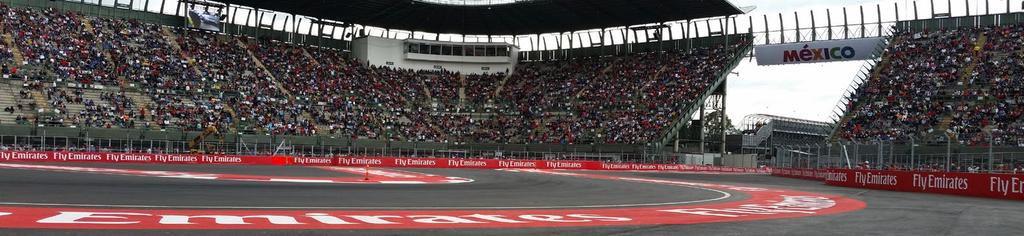 Prime views of trophy presentation Open air, bench style seating Gran Premio de Mexico Lanyard and Ticket Sleeve Privileged views and numbered seats 3-Day Package