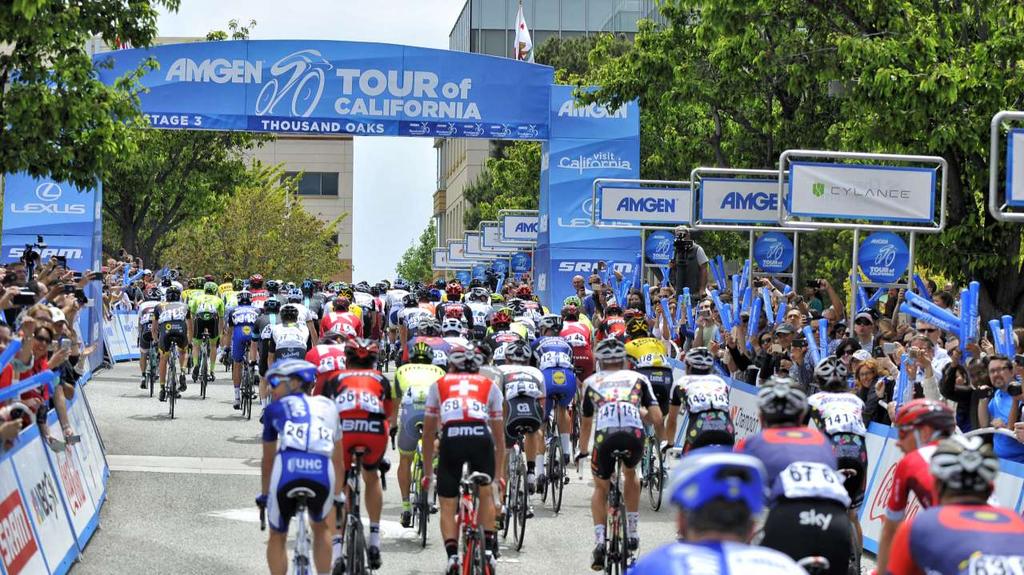 LOCAL PARTNERSHIP OPPORTUNITIES PRESENTING Sponsor (One available) Two (2) 10x10 booth spaces (tents provided) at the Amgen Tour of California Lifestyle Expo Ten (10) Amgen Tour of California