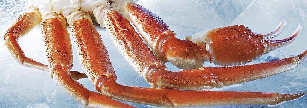 Royal Greenland Snow Crab whole sections Commodity codes: 118111000, 118112000, 118113000, 118114000 Master Carton: 20 lbs/9,072 KG Pallet specification: 5 cartons/11 layer, 55 cartons per pallet