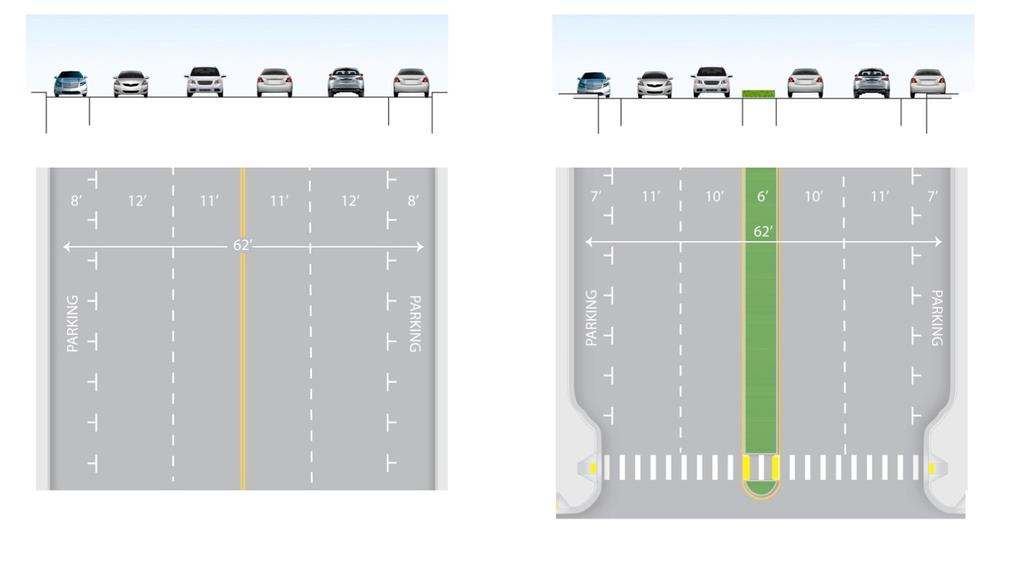 Factors considered in the study should include vehicular volumes and speeds, roadway width and number of lanes, stopping sight distance and triangles, distance to the next controlled crossing, night
