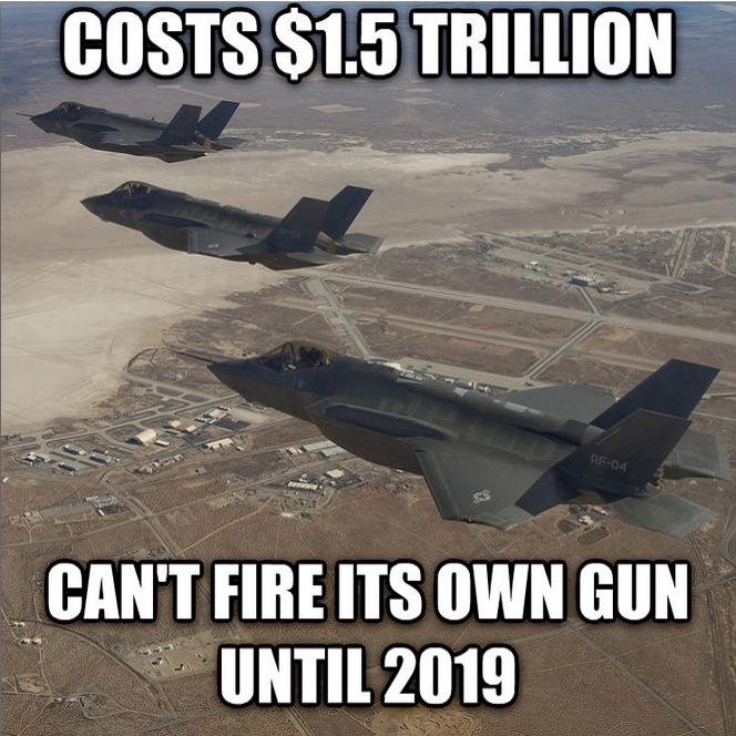 It s so embarrassing, the F35 is now a meme. The F-35 just got crippled by a computer glitch that won't be ﬁxed for at least 4 more years.