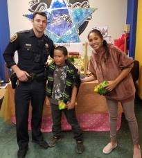 presented their gift cards and accompanied by a Southern Station officer