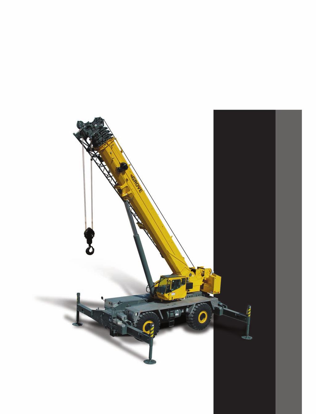 product guide features ton (120 mt) capacity 42-160 ft. (12.8-48.8 m) 5-section, full power boom 36-59 ft (11-18 m) offsettable bi-fold swingaway extension 26 ft.