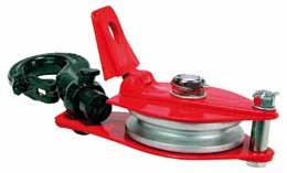 , hinged, with single steel sheave Capacity 1000-6400 One side of the Yale pulley is hinged and can be opened for easy and quick positioning of the wire rope on the sheave.