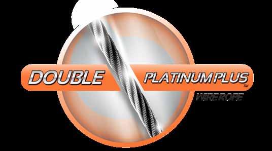 Double Platinum PLUS WIRE ROPE 6 X 6 & 6 X 36 Constructions XXIPS (Grade 160) 10% High Strength Platinum / Silver Colored Strands Mill