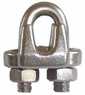 DROP FORGED WIRE ROPE CLIPS Read important warnings and information below and preceding fittings section. Hot galvanized, according to Federal Specification FFC4500, Type 1, Class 1. Min.
