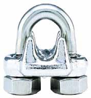MALLEABLE WIRE ROPE CLIPS CAUTION MALLEABLE ROPE CLIPS NOT DESIGNED FOR OVERHEAD LIFTING. Read important warnings and information preceding fittings section.