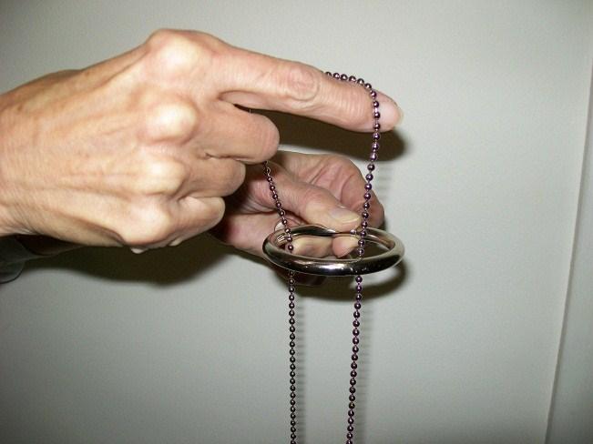 The chain is the type used on a light or a ceiling fan.