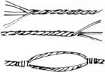 This long splice does not appreciably thicken a rope which may be thus spliced to go through a sheave.