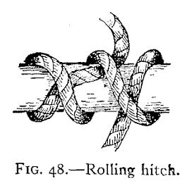 It consists simply of a number of half-hitches taken at intervals around the object and is