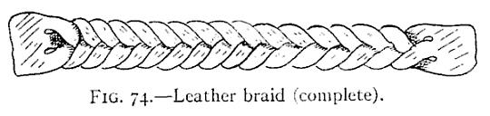 This same process is often used by Mexicans and Westerners in making bridles, headstalls, etc., of leather.