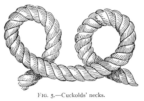 All knots are begun by "loops" or rings commonly known to mariners as "Cuckolds' Necks" (Fig. 5).